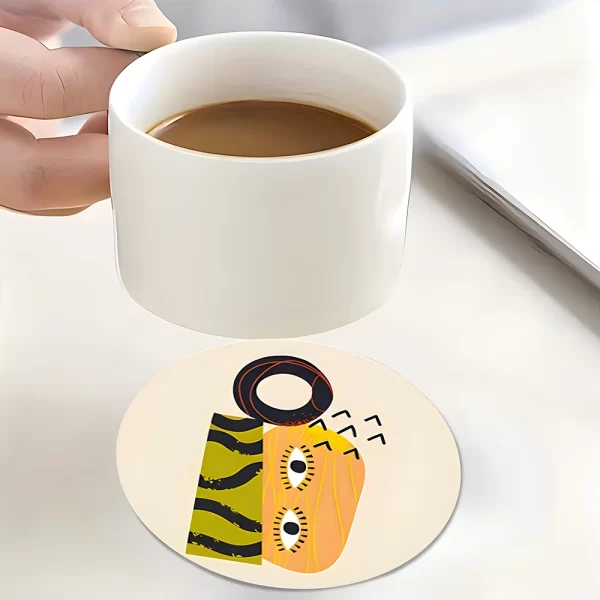 6Pcs Cup Mat Coaster Picasso style Acrylic Cup Drink Mat Plate Coasters for Mugs and Cups Rug Pad 2
