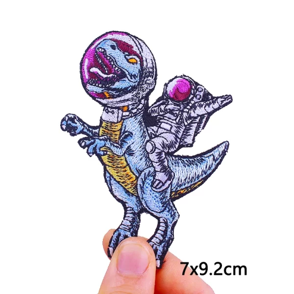 Dinosaur Embroidery Patches For Clothing Thermoadhesive Patches For Clothes Cartoon Animal DIY Iron on Patch On Clothes Stickers 6