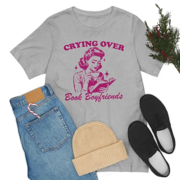 Fantasy Romance Book Boyfriends Bookish T Shirt Vintage Book Lover Graphic Tees Literature Top Gift 5