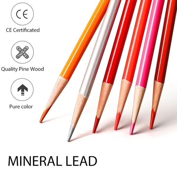 48/72/120/150/200 Colors Professional Colored Pencils Lead Watercolor Drawing Set for Art School Supplies 5