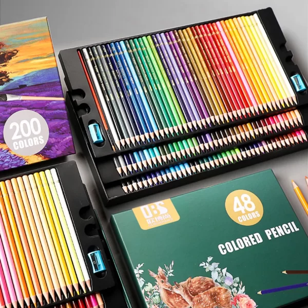 48/72/120/150/200 Colors Professional Colored Pencils Lead Watercolor Drawing Set for Art School Supplies 2