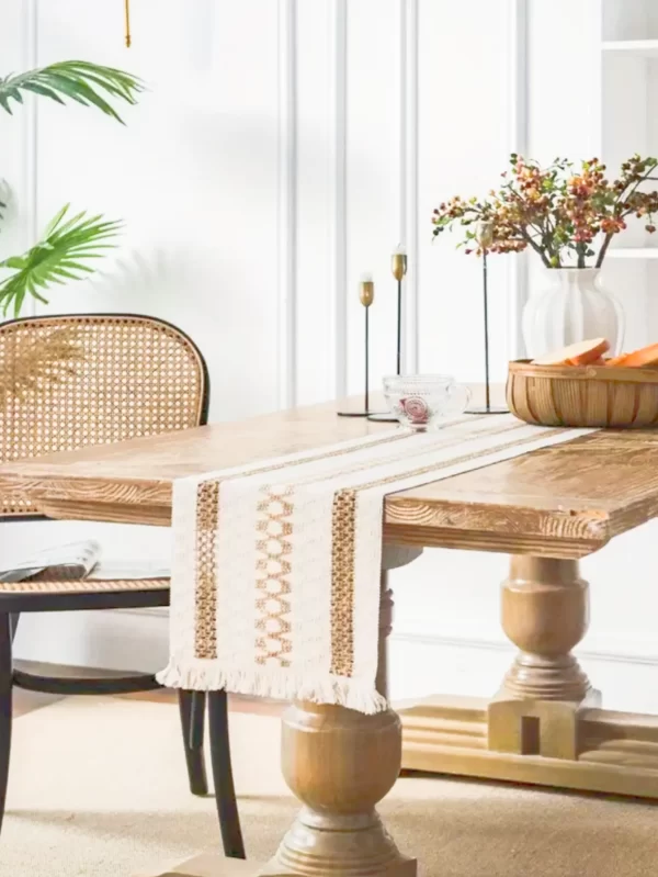 Boho Macrame Table Runner – Rustic Charm for Your Home Decor 4