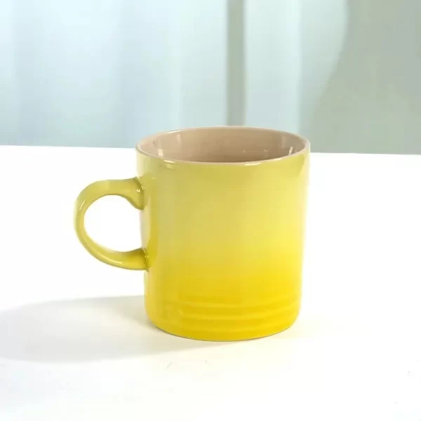 Popular Nordic Style Color Gradient Mugs Creative Macaron Mug Gradient Color Cool Color Rainbow Cup Ceramic Cups with Hand Gift 5