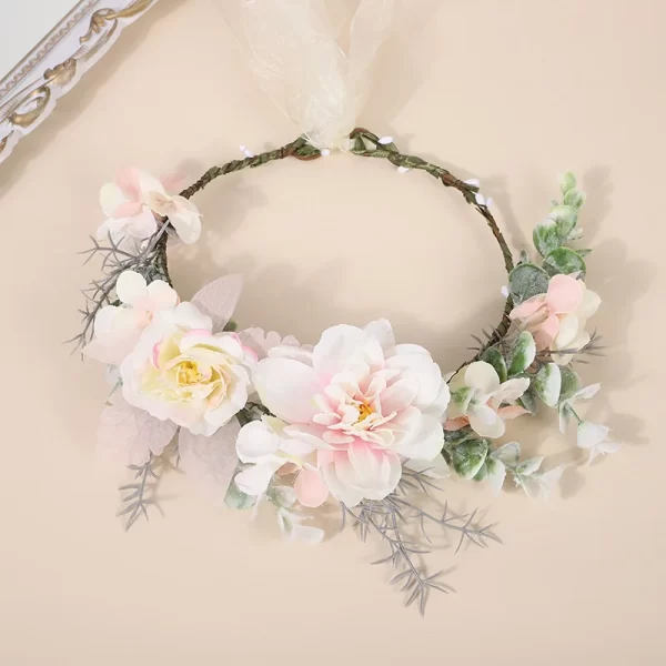 ohemian Flower Wreath Hairband – Vintage Simulation Flower Crown for Ostara & Easter 5