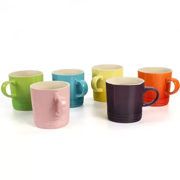 Popular Nordic Style Color Gradient Mugs Creative Macaron Mug Gradient Color Cool Color Rainbow Cup Ceramic Cups with Hand Gift 4