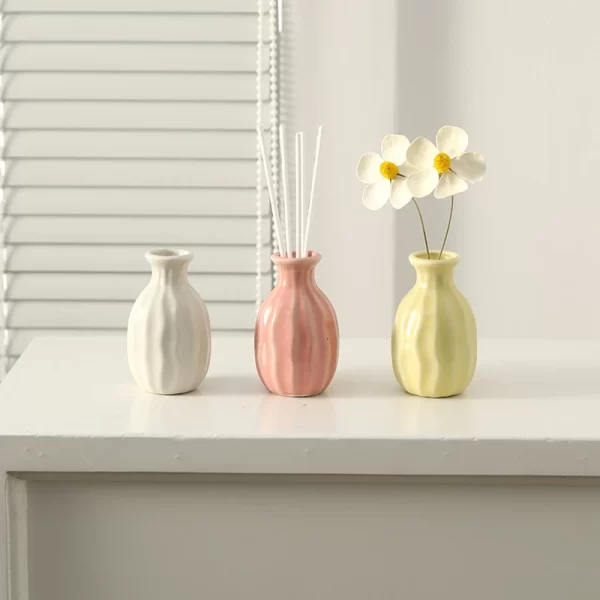 Mini Ceramic Flower Vase – Colorful Hydroponic Plant Pot for Stylish Decor 1