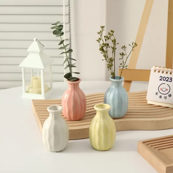 Mini Ceramic Flower Vase – Colorful Hydroponic Plant Pot for Stylish Decor 2