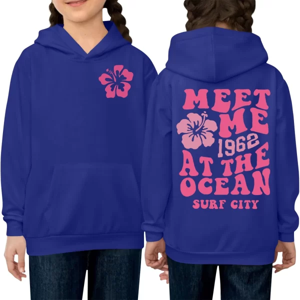 2025 Fashion Girl's Hoodie Long Sleeve Soft Sweatshirt Pink Palm Puff Print Graphic Kids Cute Pullovers Top Clothes For Kids 5