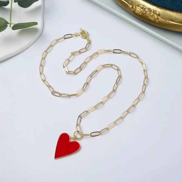 Star Red Heart Pendant Necklace Choker Beads & Evil Eye Jewelry 5