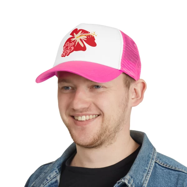 Floral Pop Joy Hibiscus Mesh Cap - Image 4