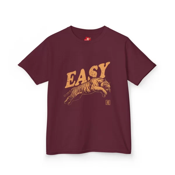 Kids Easy Tiger Graphic Tee Cute and Playful Tiger Shirt for Boys and Girls, Soft and Comfortable Everyday Tshirt - Image 2