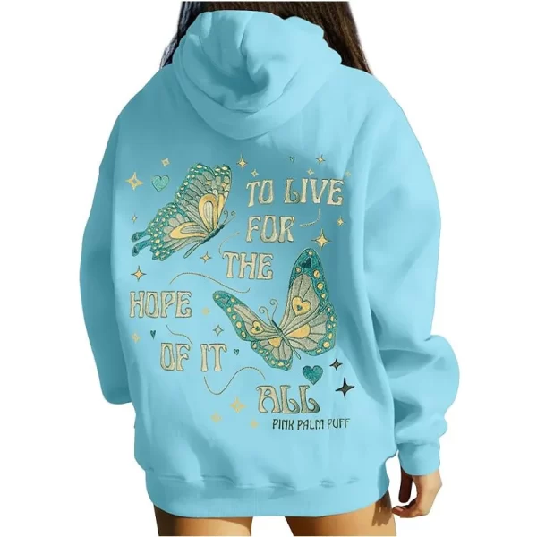 Velvet Graphic Hoodie for Women – Solid Color with Letter Print and Kangaroo Pocket 2