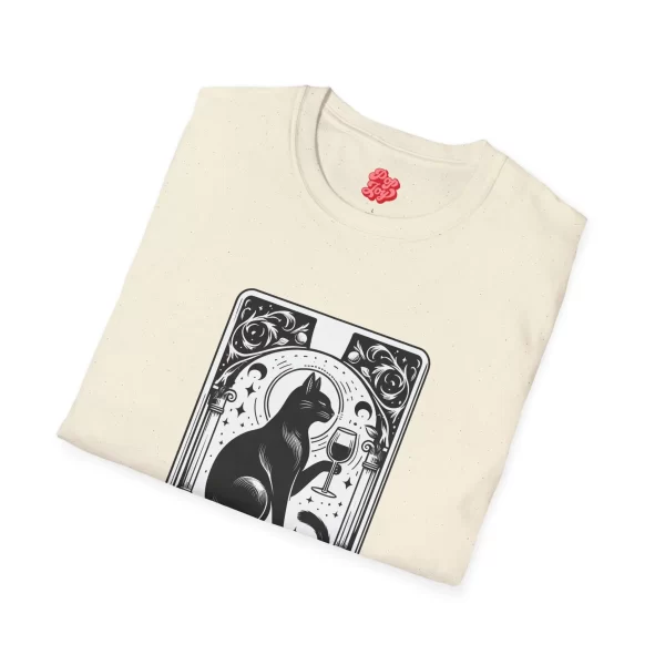 Tarot Cat Wine Lover T-Shirt, Cat Art Tee, Gifts for Cat Lovers - Image 16