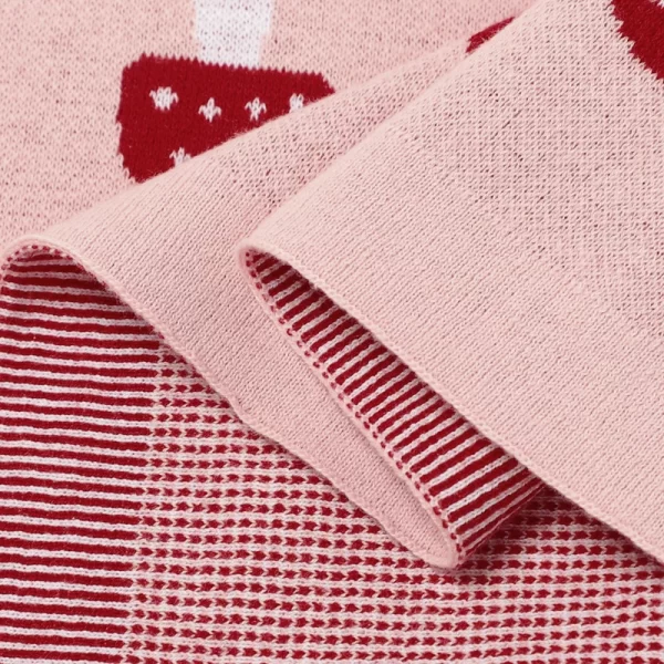 100% Cotton Knitted Baby Blanket – Soft Newborn Crib Quilt, Plaid Swaddle Wrap for Boys & Girls, Stroller Cover 5