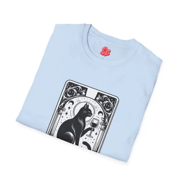 Tarot Cat Wine Lover T-Shirt, Cat Art Tee, Gifts for Cat Lovers - Image 36
