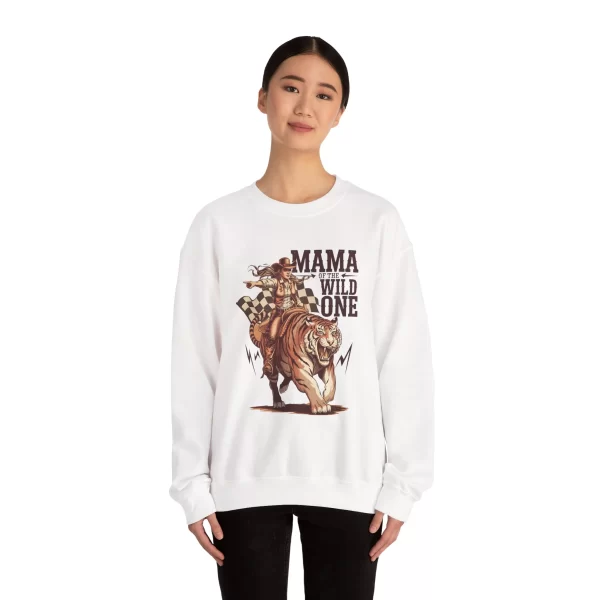 Mama of the Wild One Heavy Blend™ Crewneck Sweatshirt - Image 4
