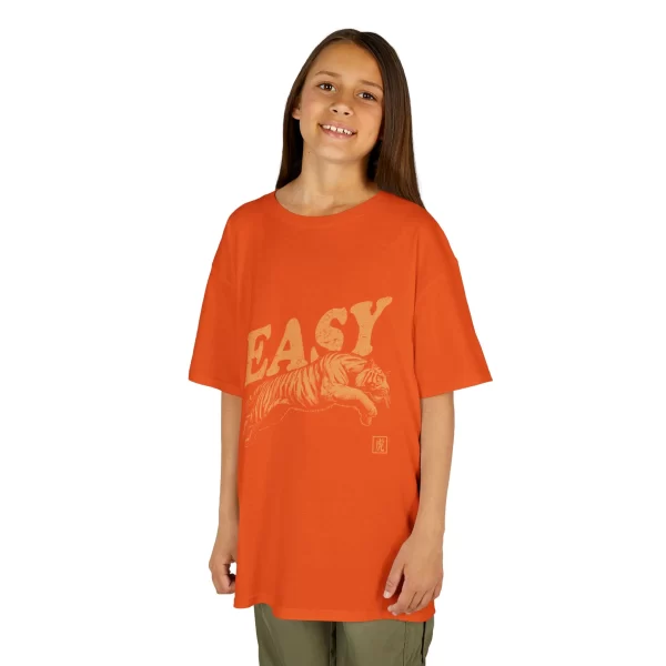 Kids Easy Tiger Graphic Tee Cute and Playful Tiger Shirt for Boys and Girls, Soft and Comfortable Everyday Tshirt - Image 4