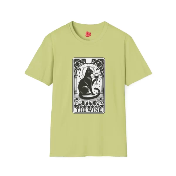 Tarot Cat Wine Lover T-Shirt, Cat Art Tee, Gifts for Cat Lovers - Image 17