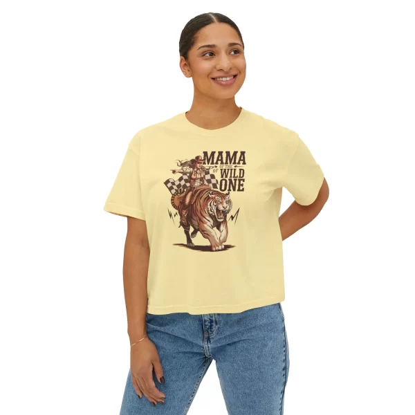 Mama of Wild One Boxy Tee, Womens Casual Top, Festival Wear, Birthday Gift, Gift for Moms, Wild Adventure Tee - Image 7