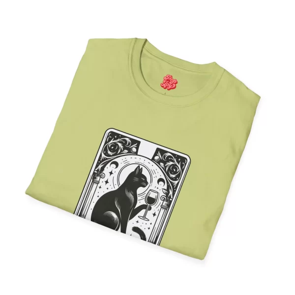 Tarot Cat Wine Lover T-Shirt, Cat Art Tee, Gifts for Cat Lovers - Image 20