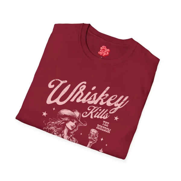 Vintage Cowgirl Whiskey Kills the Boredom Graphic Tee - Image 8