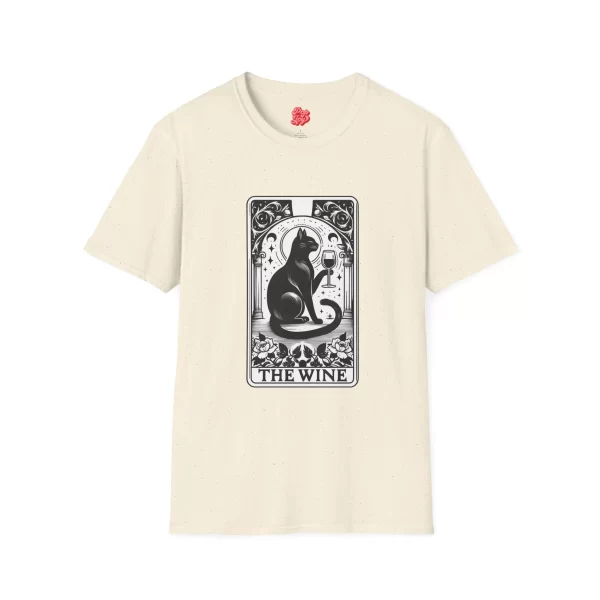 Tarot Cat Wine Lover T-Shirt, Cat Art Tee, Gifts for Cat Lovers - Image 13