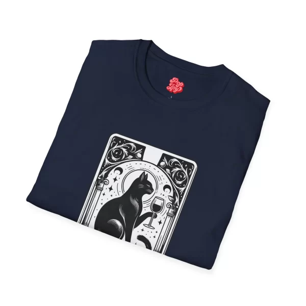 Tarot Cat Wine Lover T-Shirt, Cat Art Tee, Gifts for Cat Lovers - Image 40