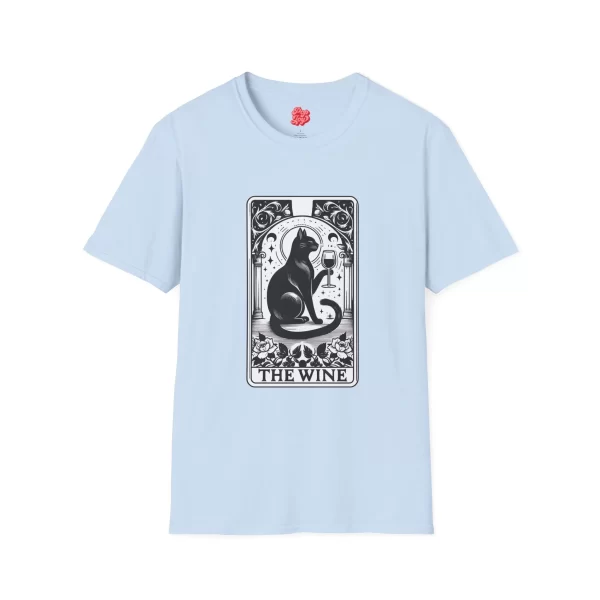 Tarot Cat Wine Lover T-Shirt, Cat Art Tee, Gifts for Cat Lovers - Image 33