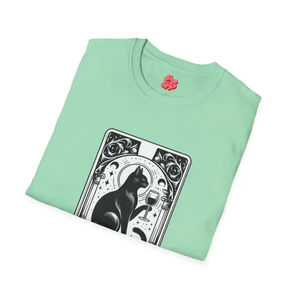 Tarot Cat Wine Lover T-Shirt, Cat Art Tee, Gifts for Cat Lovers - Image 28