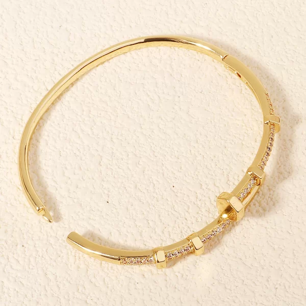Zircon Nail Bracelet for Women – Screw Design Bangle, Everyday & Party Jewelry Gift 5