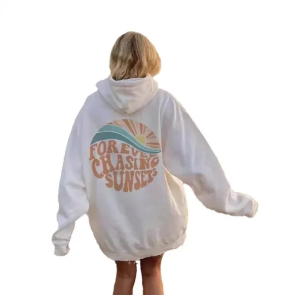 Let’s Watch the Sunset Embroidered 3D Hoodie – CoSweatshirt Beachy Design 5