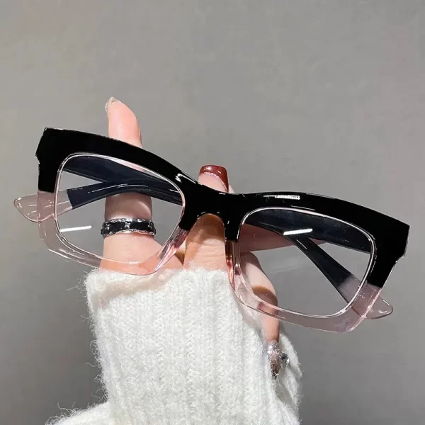 Retro Color Frame Blue Light Glasses – Flat Lens Anti-Blue Eyewear for Women 2