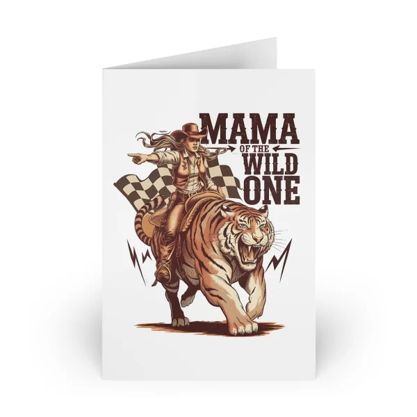 Mama of the Wild One, Western Mothers Day Cards, Unique Note Cards, Wild West Celebration Cards, Rustic Greeting Cards