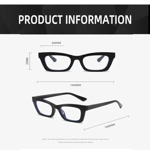Retro Color Frame Blue Light Glasses – Flat Lens Anti-Blue Eyewear for Women 6