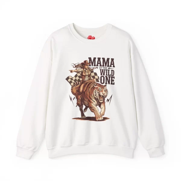 Mama of the Wild One Heavy Blend™ Crewneck Sweatshirt - Image 2