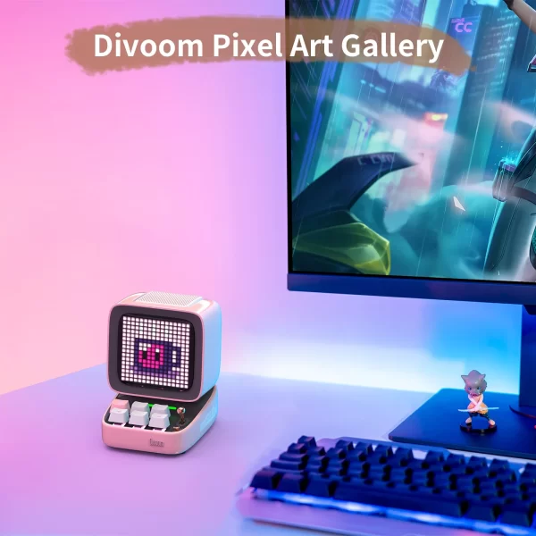 Divoom Ditoo-Pro Retro Pixel Art Bluetooth Portable Speaker with Alarm Clock & DIY LED Display Board – Cute Gift & Home Light Decoration 5