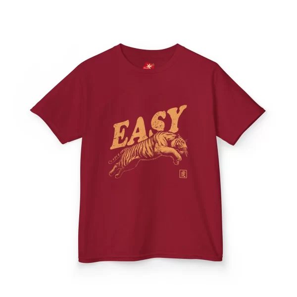 Kids Easy Tiger Graphic Tee Cute and Playful Tiger Shirt for Boys and Girls, Soft and Comfortable Everyday Tshirt - Image 11