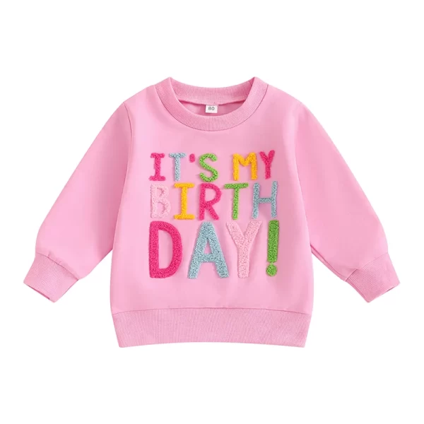 Birthday Girl Sweatshirt – Embroidered Pullover for Toddlers & Little Girls 1