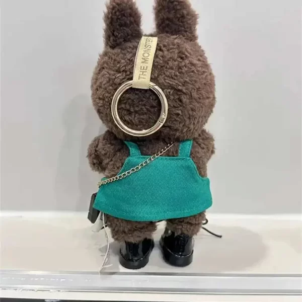 Labubu 17cm Doll's Clothes The Monsters Outfit Accessories Clothing Cartoon Green Coffee Dress Shoes 5