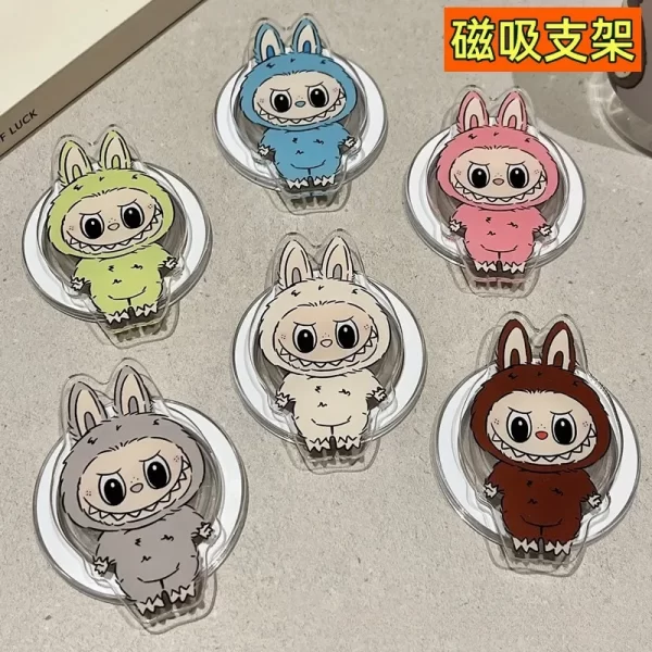 Labubu The Monsters Magnetic Phone Grip – Cute Folding Socket & Stand for MagSafe iPhone & Samsung 2
