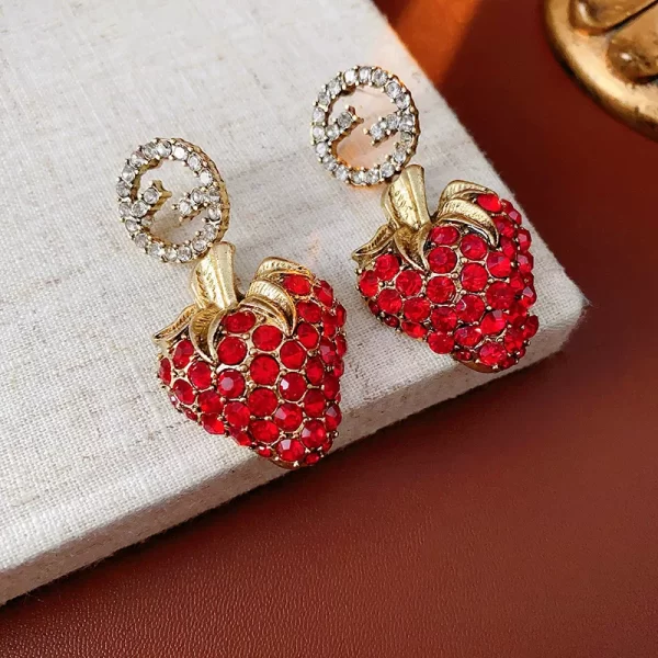 Red Strawberry Drop Earrings – 2025 Retro-Inspired Fashion Jewelry 5