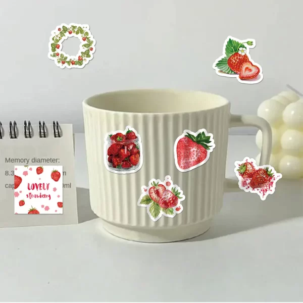 46pcs Strawberry-Themed Stickers – Sweet Style for DIY Fun 4