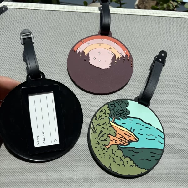 1/2/3/6cs Starry Sky Landscape Luggage Tag Pendant Work Name Tag Business Travel Airport Luggage Anti Loss ID Tag 4