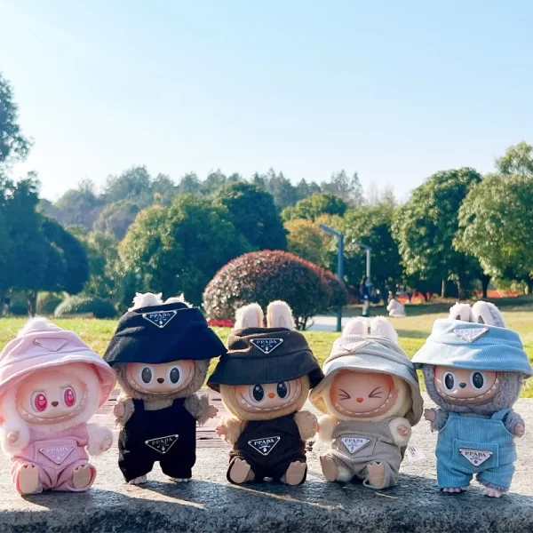 New corduroy For Labubu Doll Clothing Set Hat 17cm Clothes Shoes Doll DIY Accessories Training Sitting Party Games Toys Gifts 5