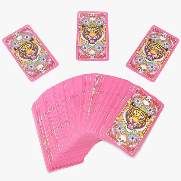 The New Arrival Traditional Chinese Style Tiger Lion And Dragon Elements Tarot of The God of The Three Cards 5