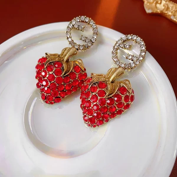 Red Strawberry Drop Earrings – 2025 Retro-Inspired Fashion Jewelry 3