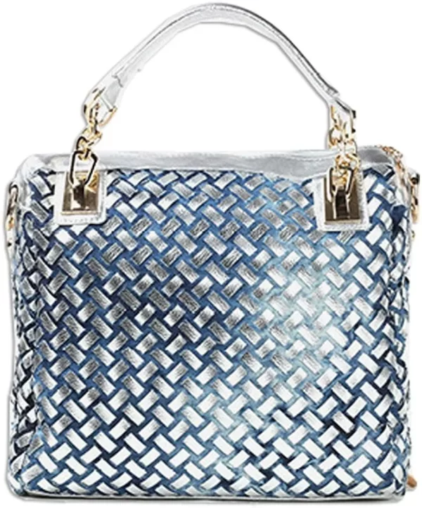 Denim Bags for Women Shoulder Bag Tote Bag with Diamond Jean Handbag Crystal Crossbody Bag 3