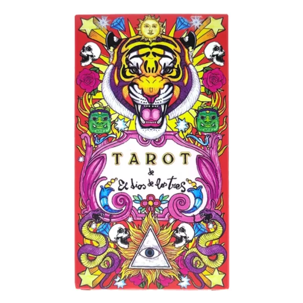 The New Arrival Traditional Chinese Style Tiger Lion And Dragon Elements Tarot of The God of The Three Cards 6