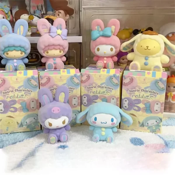 Miniso Sanrio Blind Box – 1PC Random Plush Rabbit Doll (Cinnamoroll, Kuromi & Friends) | Collectible Figurine Gift Toy 4
