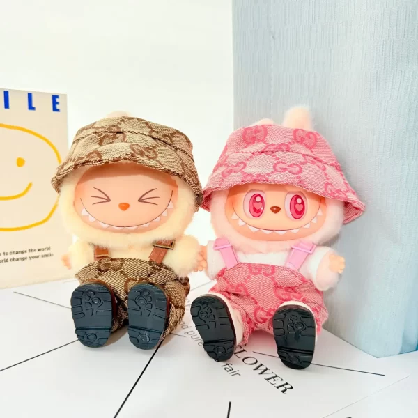 Anime Labubu Doll Clothes Fashion Overalls Labubu Idol V1 V2 Dolls Clothing Accessories 15/17cm Plush Doll Universal 1